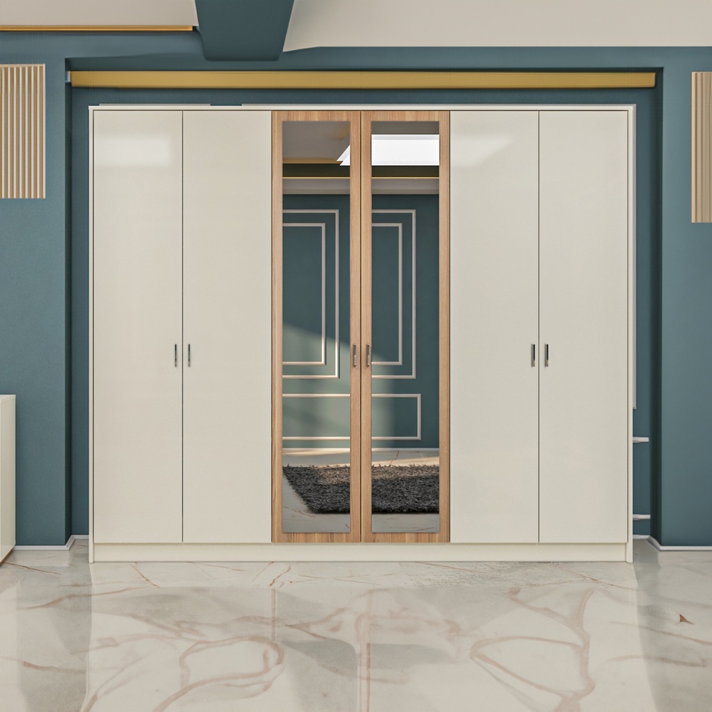[A0410300213] LAGRAMA 6 DOORS WARDROBE WITH 2 MIRROR
