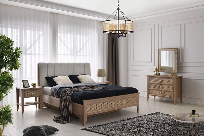 [A000103K000117] LUNA QUEEN BEDROOM SET WITHOUT WARDROBE