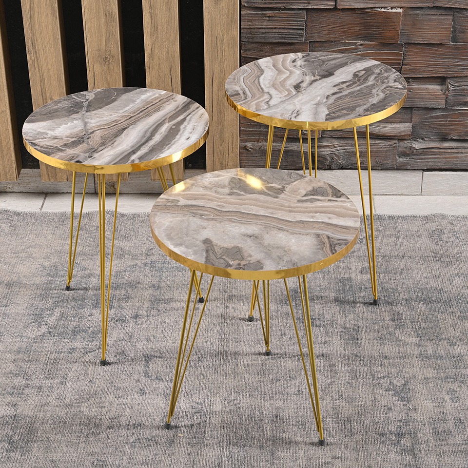 [D0250300145] LIOYD NESTING TABLE 3 PCS 