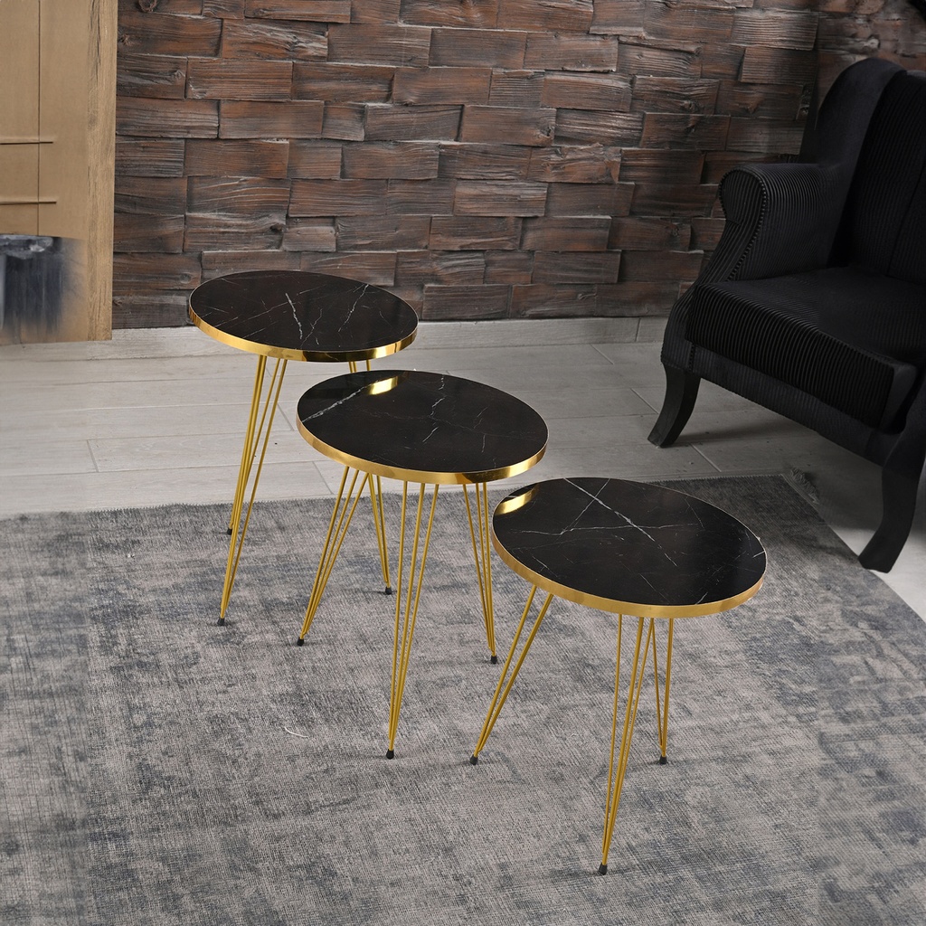 [D0250300146] LIOYD  NESTING TABLE 3 PCS 