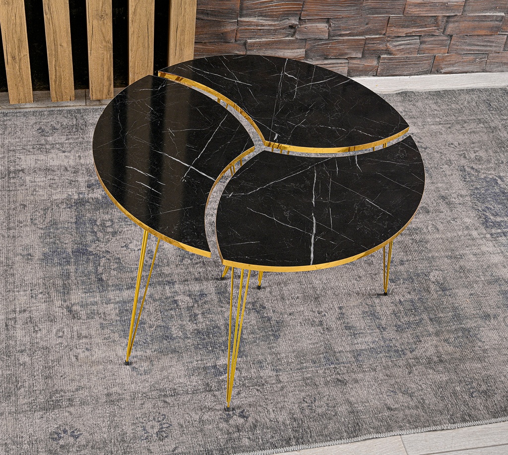 [D0250300152] LAURA COFFEE TABLE SETS 3 PCS