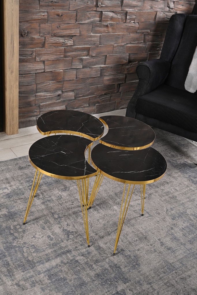 [D0250300154] ASHLEY COFFEE TABLE SETS 4 PCS