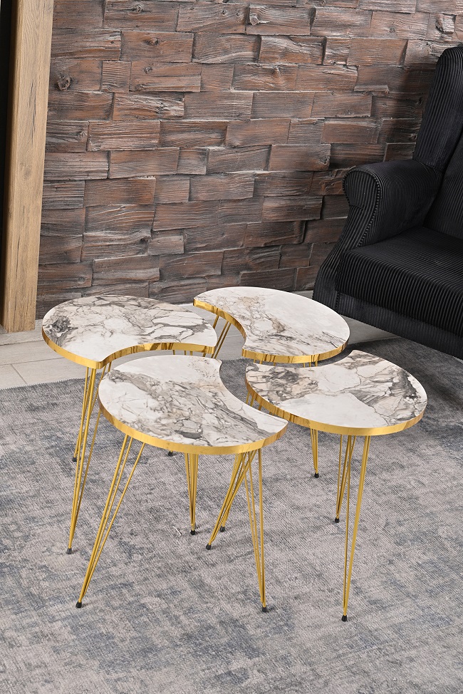 [D0250300155] ASHLEY COFFEE TABLE SETS 4 PCS