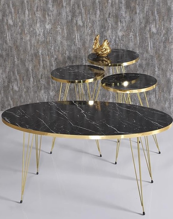 [D0250300157] TREND COFFEE TABLE SET 4 PCS