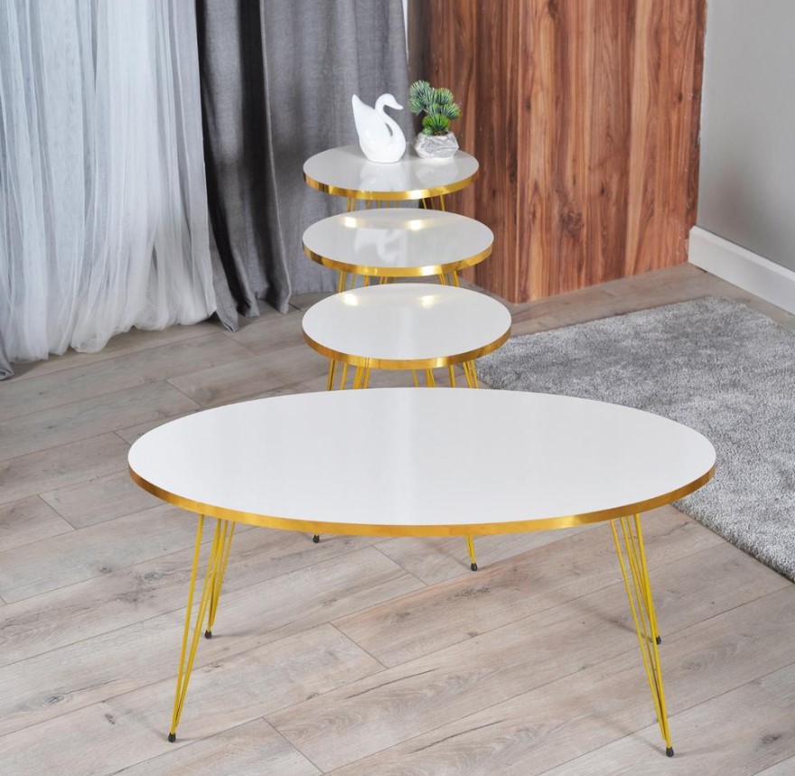 [D0250300158] TREND COFFEE TABLE SET 4 PCS