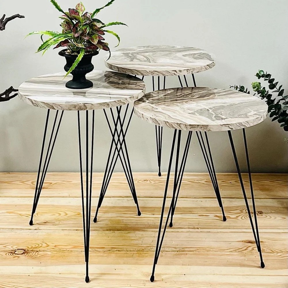 [D0250300167] EKO COFFEE TABLE SET 3 PCS