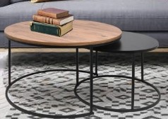 [D0250300176] ROLLS COFFEE TABLE SETS 2 PCS