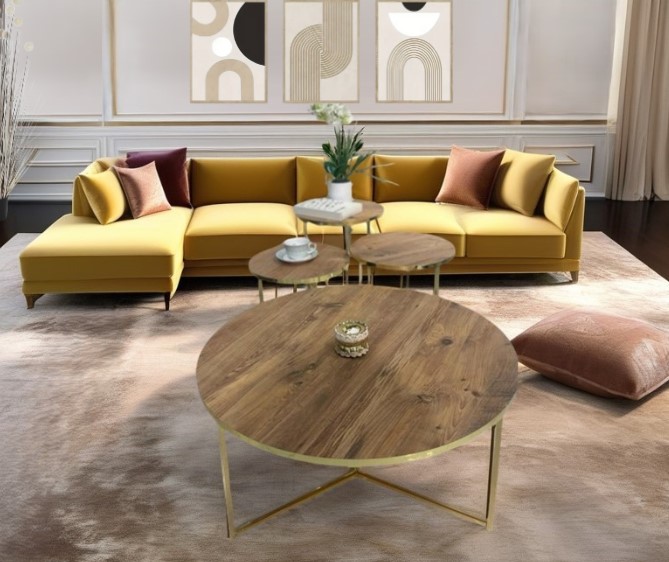 [D0250300180] TRAY YILDIZ COFFEE TABLE SETS 4 PCS