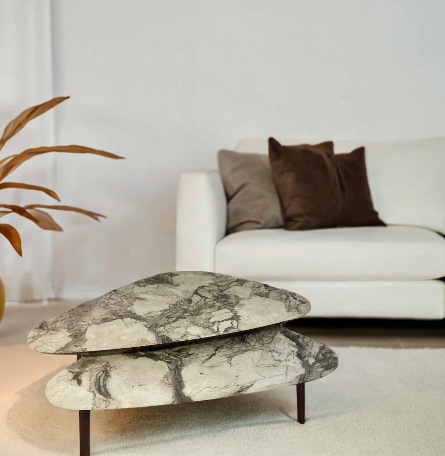 [D0250300185] DANTE COFFEE TABLE SETS 2 PCS