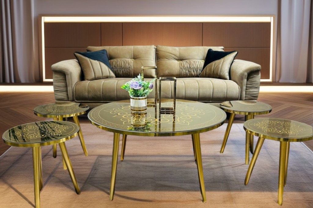 [D0250300188] PATREND COFFEE TABLE SETS 5 PCS
