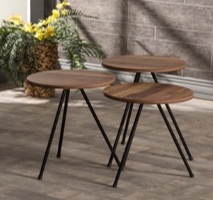 [D025030065] EKO COFFEE TABLE SET 3PCS