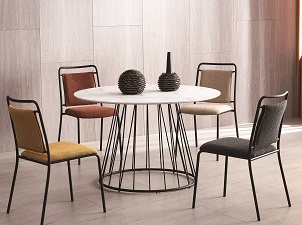 [B0250300166] ELVIRA ROUND DINING TABLE 