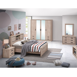 [A000102K00004] MAY KING BEDROOM SET WITHOUT WARDROBE