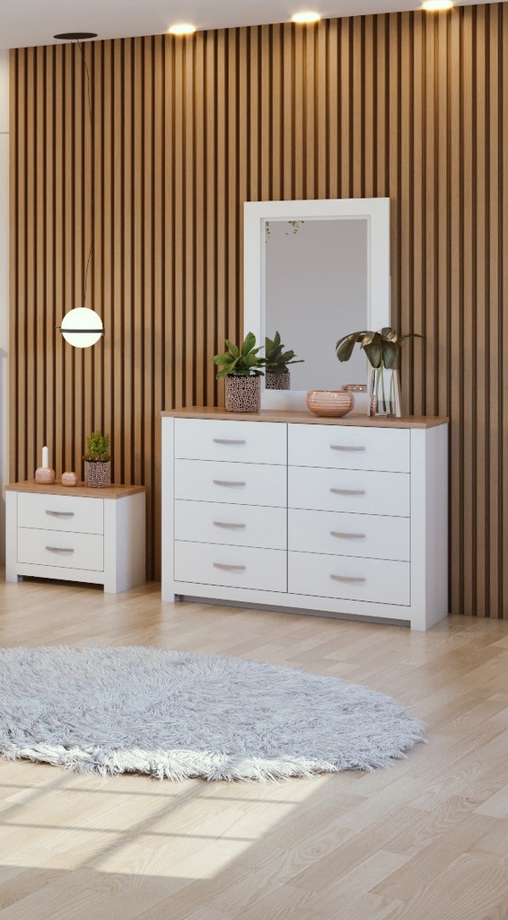 [A0850400046] GENOVA LB DRESSER WITH MIRROR