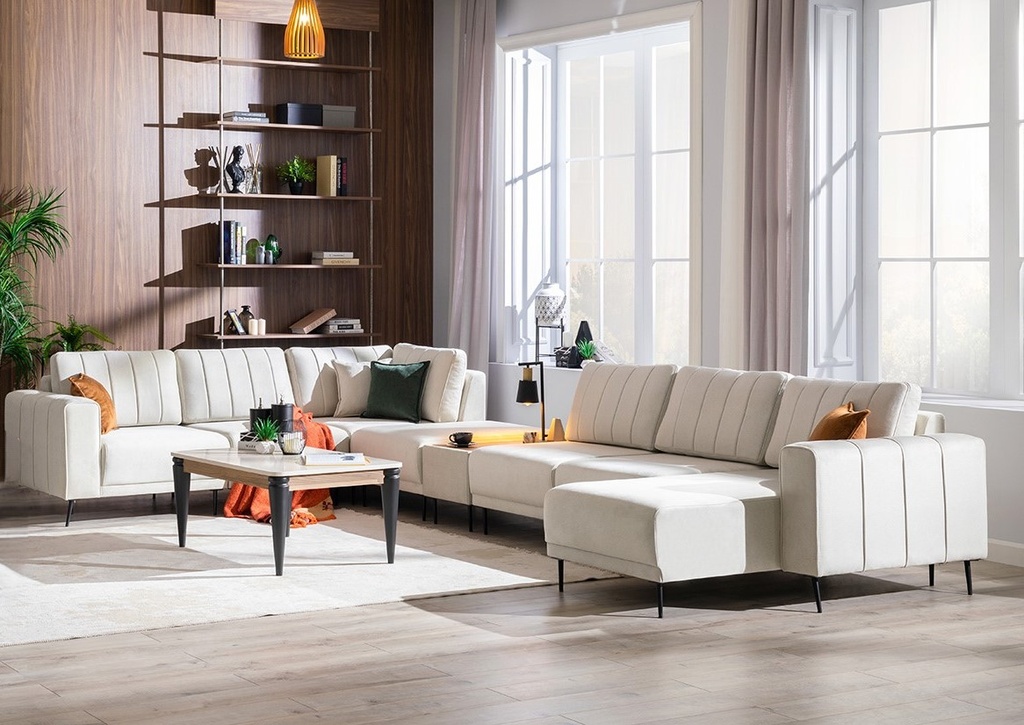 [C0550100118] DALI CORNER SOFA SETS 7 PCS