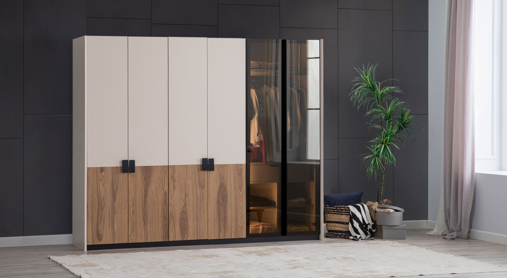 [A0350300159] AQUA WE 6 DOOR WARDROBE