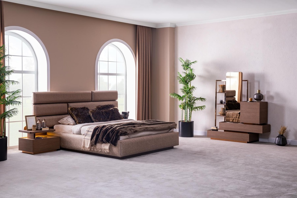 [A000103K00111] GENOVA KING BEDROOM SET WITHOUT WARDROBE
