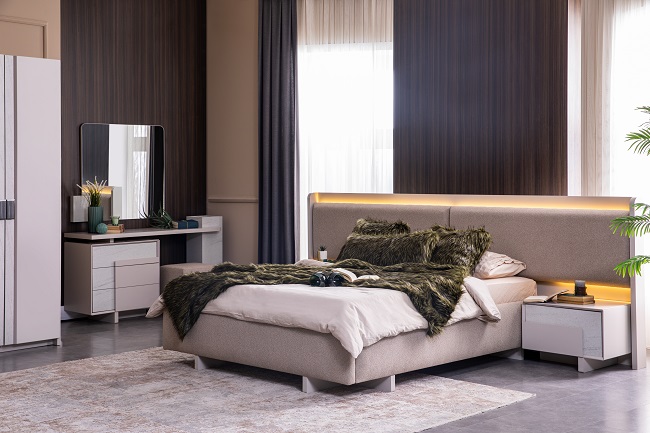 [A000103K00105] DOHA KING BEDROOM SET WITHOUT WARDROBE