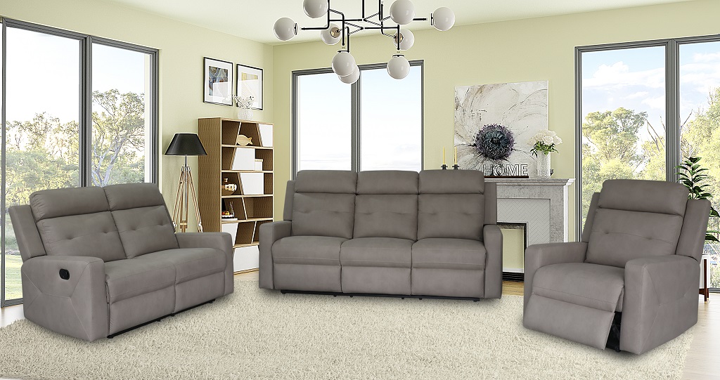 [C0550100123] MILOS 6 SEATS RECLINER SOFA SET