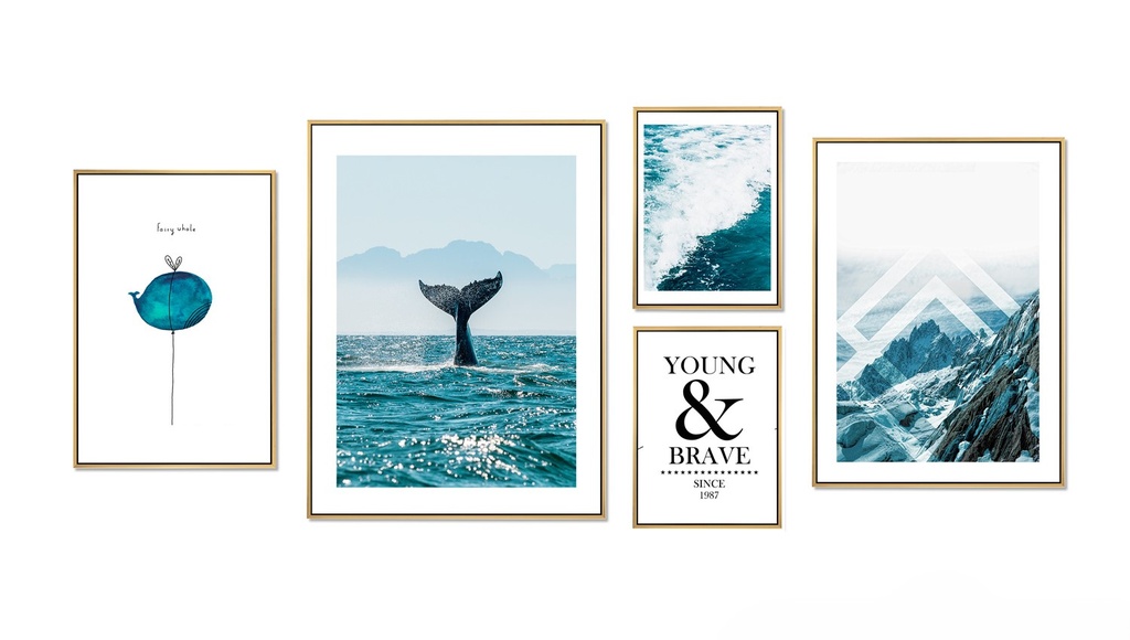 [X0010100319] MERCURY WALL ART SET 5 PCS
