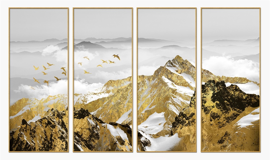 [X0010100332] MEROPE WALL ART SET 4 PCS 