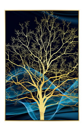 [X0010100375] GOLDEN TREE WALL ART 