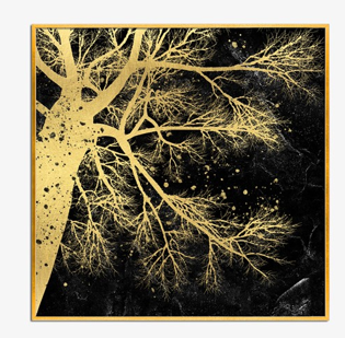 [X0010100418] DARK TREE WALL ART 