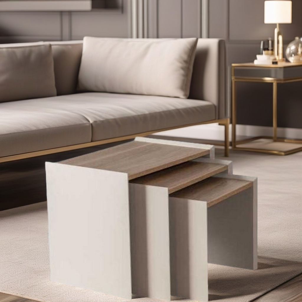 [D025030075] HILL NESTING TABLE 3 PCS