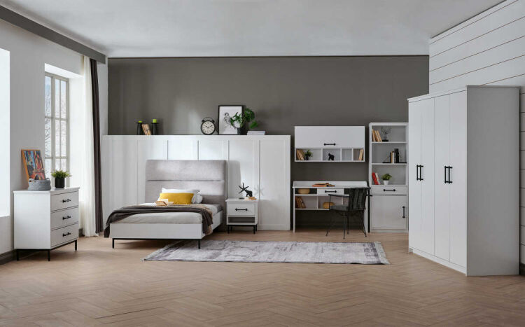 [A00040300038] BLANCO SINGLE BEDROOM SET 3 PCS