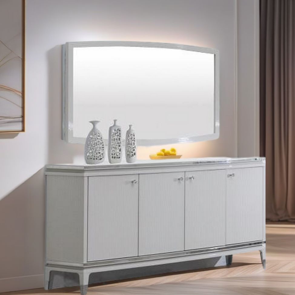 [B0650200040] MAJESTIC  SIDE BOARD WITH MIRROR