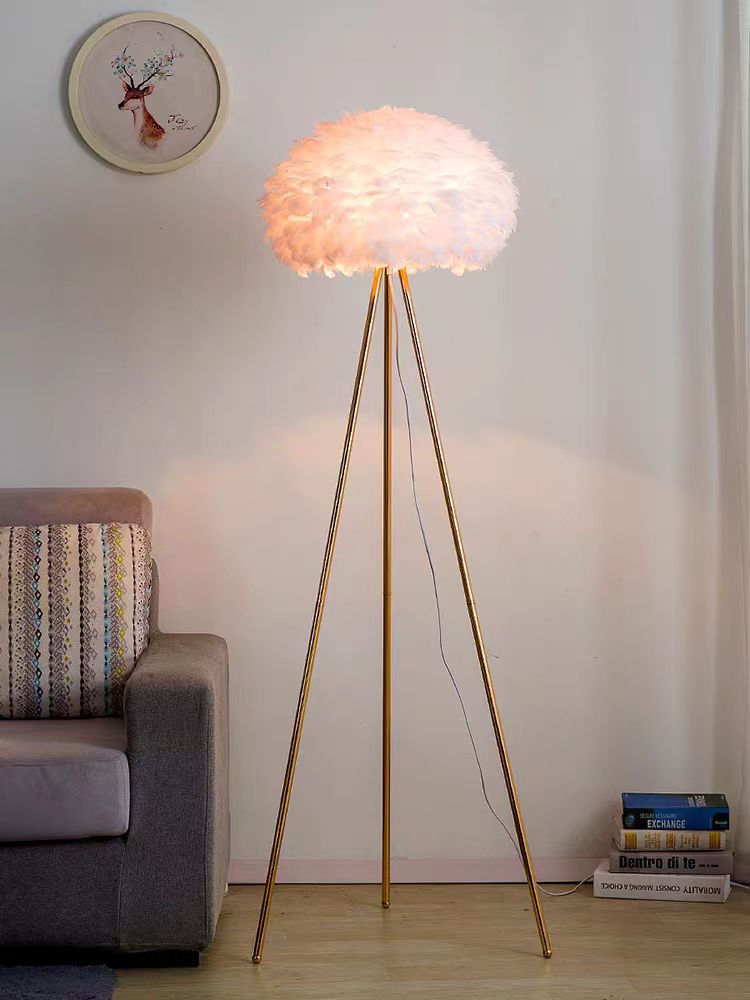 [Y0010100106] MODERN FEATHER FLOOR LAMP