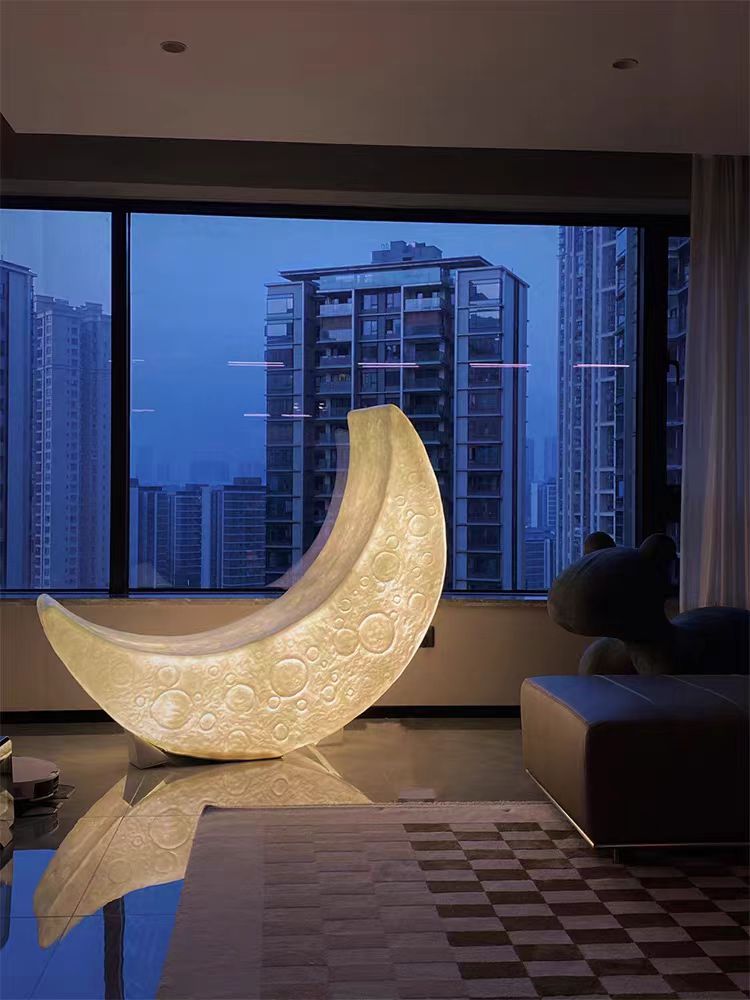 [Y0010100100] CRESENT MOON FLOOR LAMP
