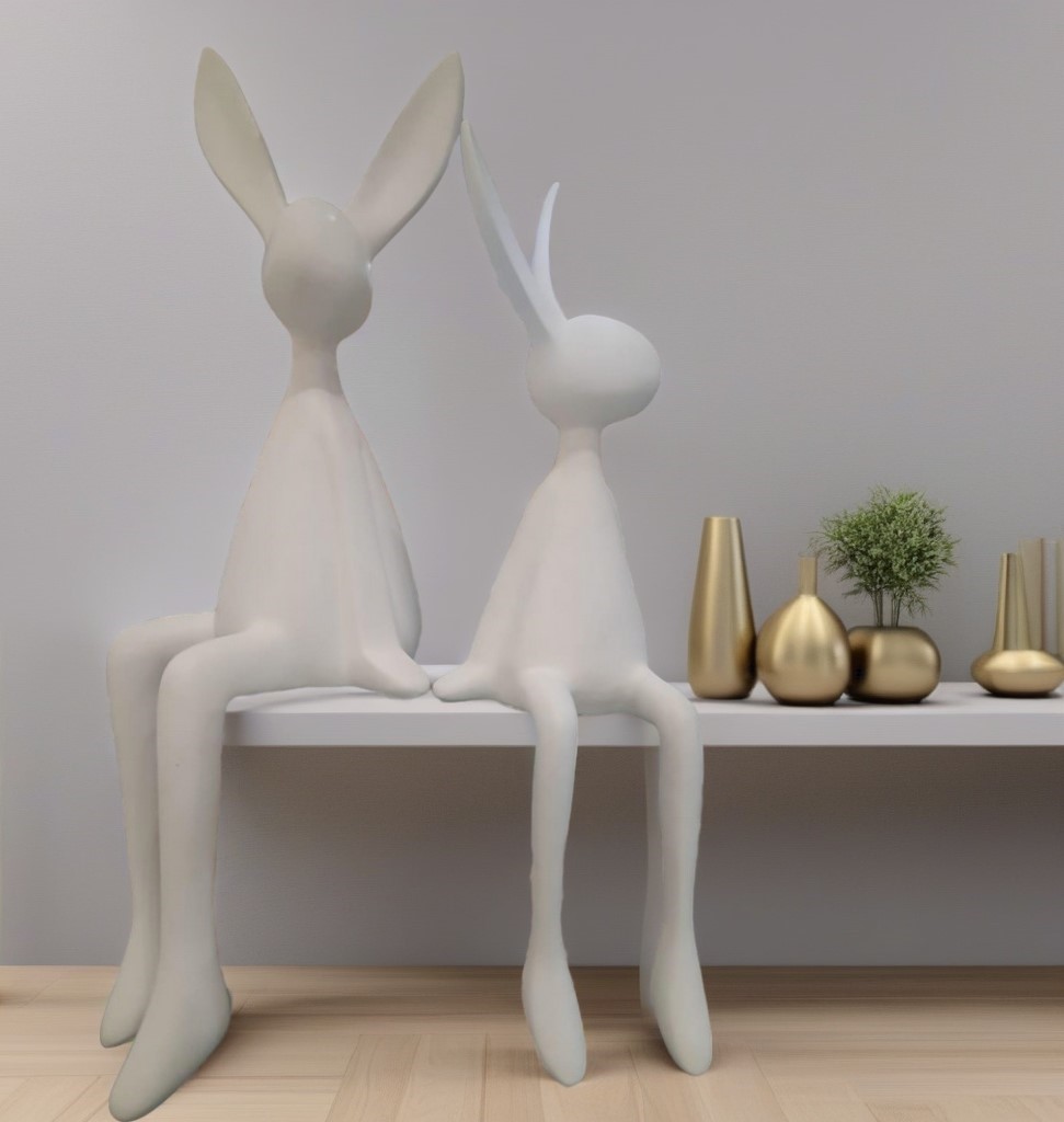 [Z0010100851]  BUNNY DECORATION 2P