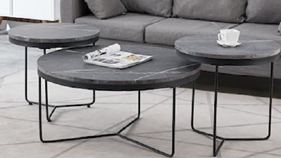 [D0200100045] RUMI COFFEE TABLE SET 3 PCS