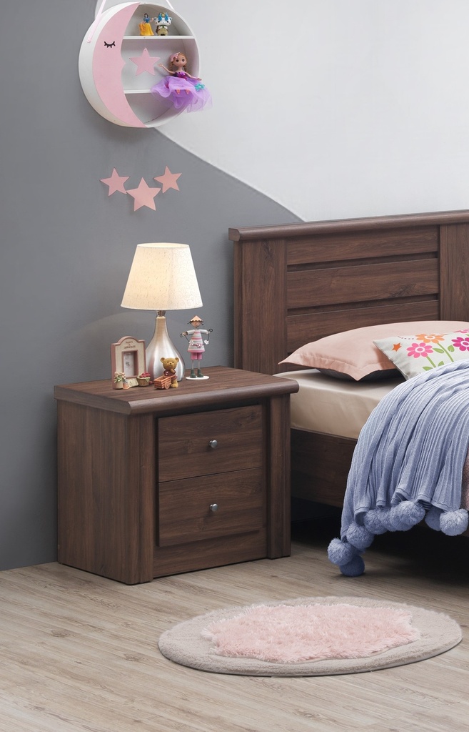 [A1050200044] TWENTIETH 2 DRAWERS NIGHT TABLE 