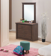 [A0850200062] TWENTIETH DRESSER AND MIRROR 3 DRAWER