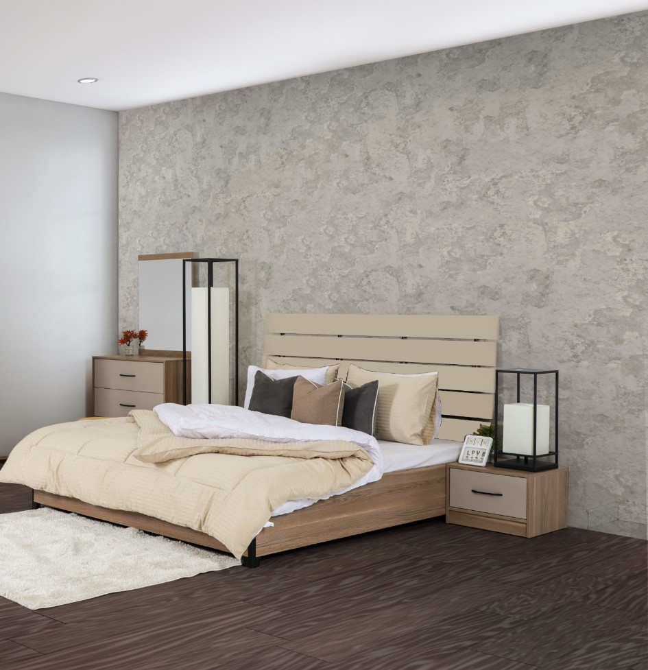 [A000203K00014] RELAX KING BEDROOM SET WT WARDROBE