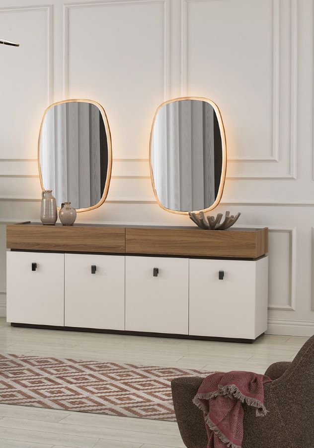[B0650300175] SOLID CONSOLE & MIRROR 