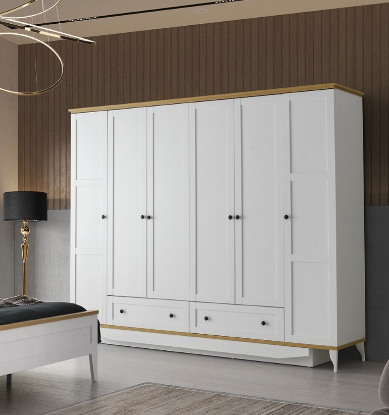 [A0410300250] POLKA  6 DOOR WARDROBE 