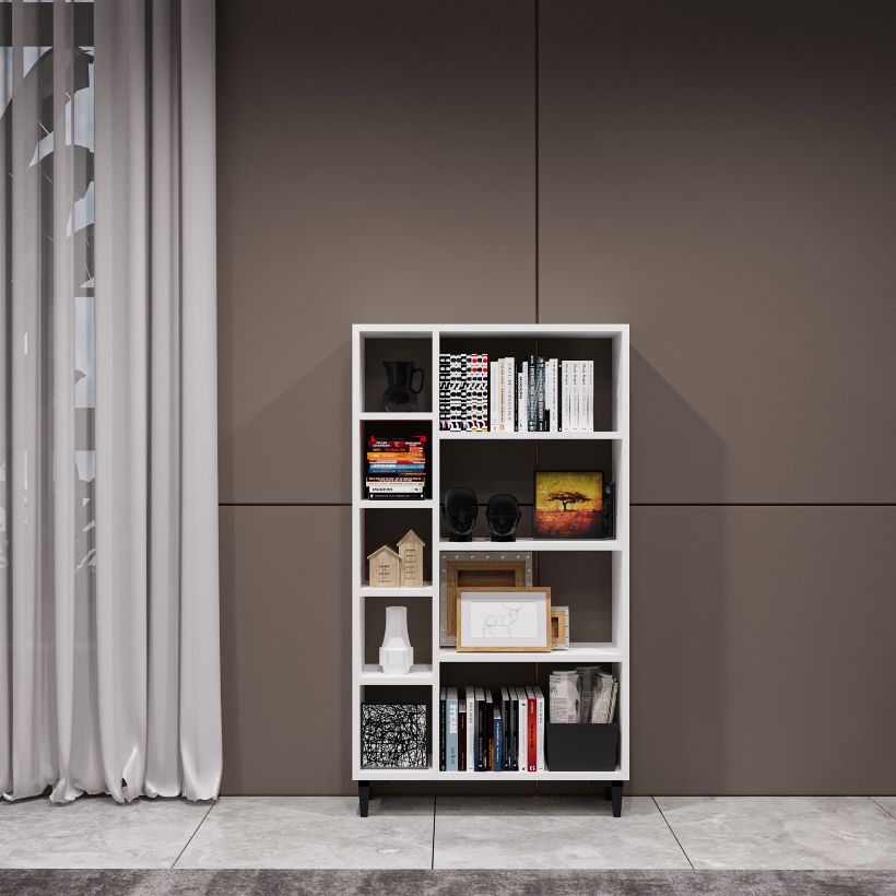 [I0010300202] MEGAN BOOKCASE 130 CM