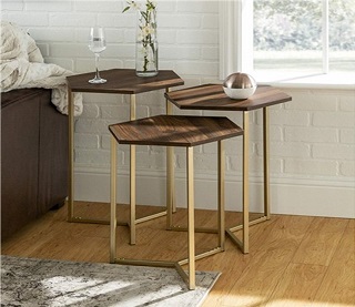 [D025030115] PACIFIC COFFEE TABLE SET 3PCS
