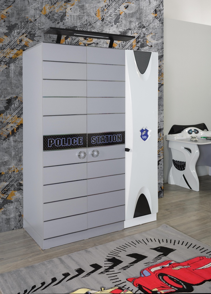 [A0310300016] POLICE 2 DOORS WARDROBE