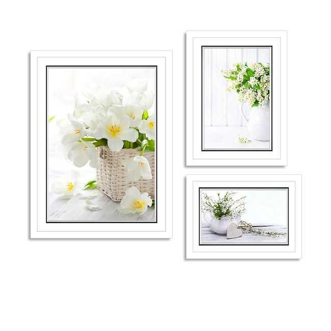 [X0010100225] 3 PCS FREESIA WALL ART SET