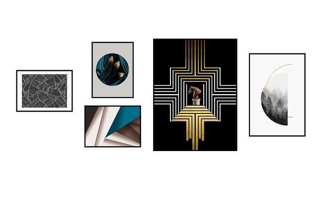 [X0010100228] 5 PCS MODERN WALL ART SET
