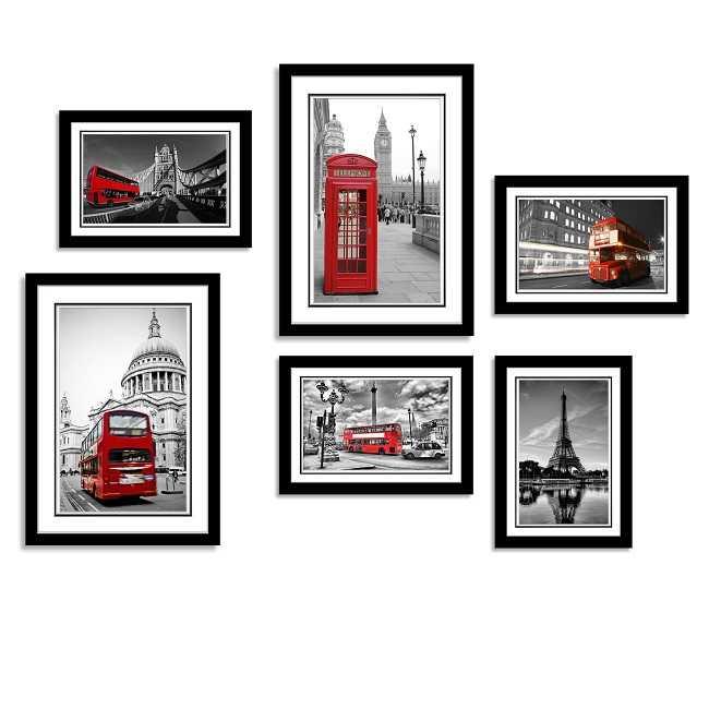 [X0010100231] 6 PCS LONDON WALL ART SET