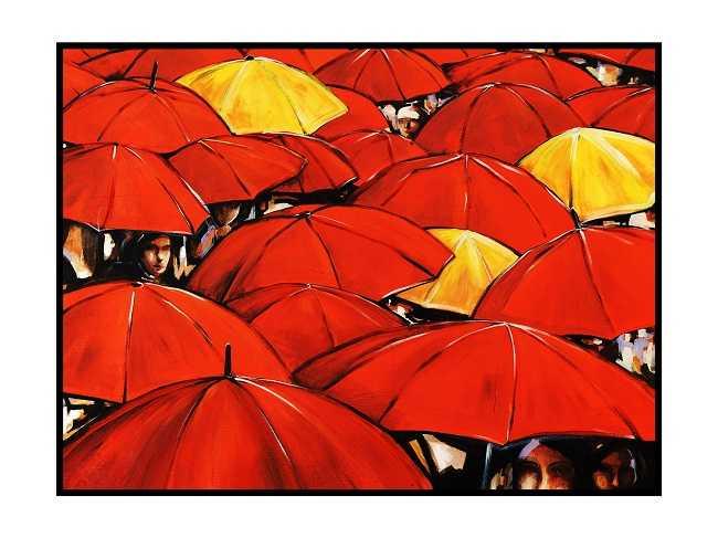 [X0010100246] UMBRELLA WALL ART