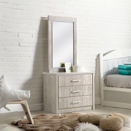[A0840200001] TROY 3 CHEST OF DRAWER With MIRROR 1205
