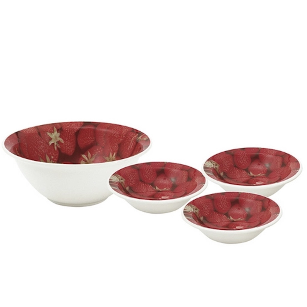 [Z0570400002] STRAWBERRY DESSERT SET PATTERN 2/7 PCS