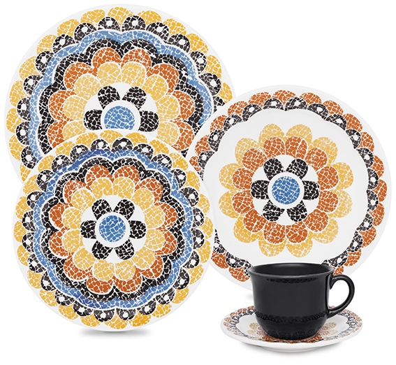 [Z0740400091] 20 PCS FLOREAL SUMMER DINNER SET