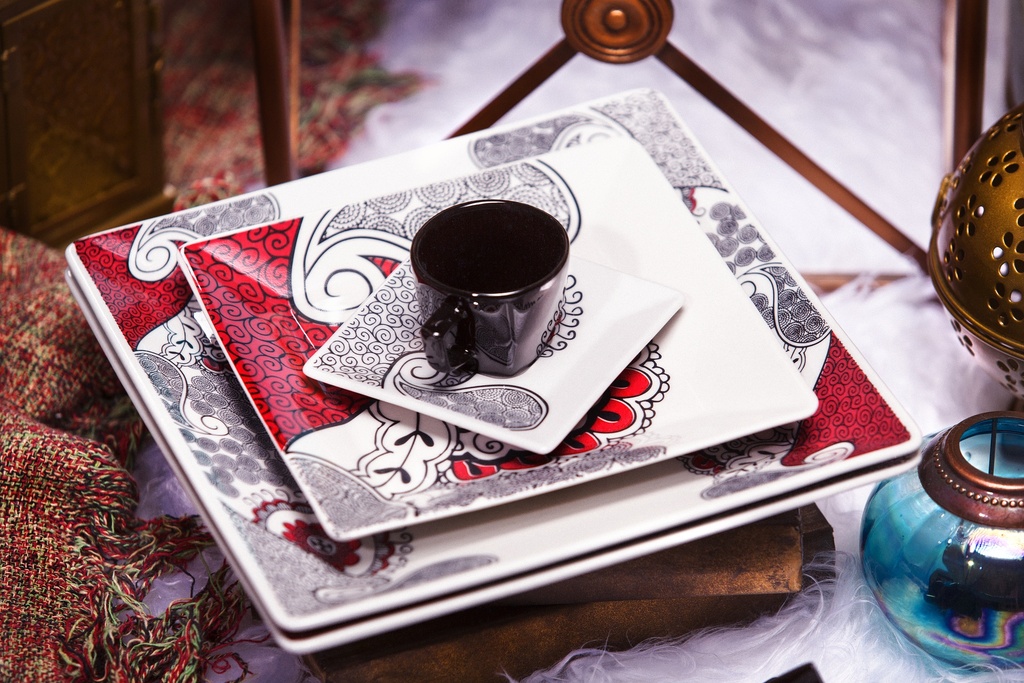 [Z0840400001] QUARTIER BOHO TEA CUP WITH SAUCER SET